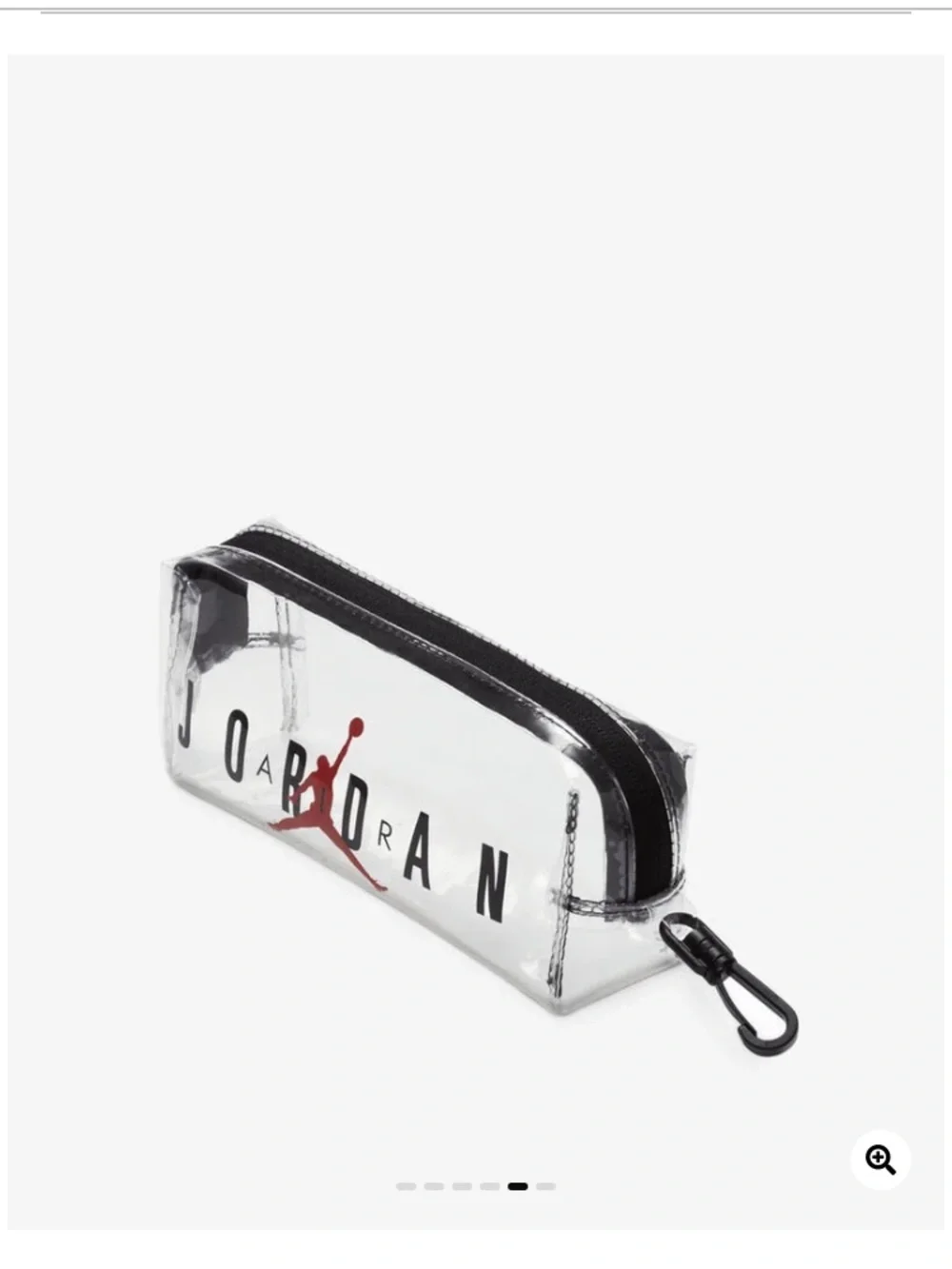 Jordan Clear Backpack with Red Jumpman and Black Trim - Picture 5 of 5